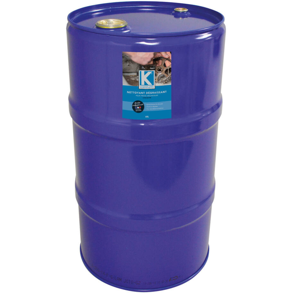 Solvant dégraissant fût métallique de 60L pour fontaine de nettoyage KARZHAN - 14318