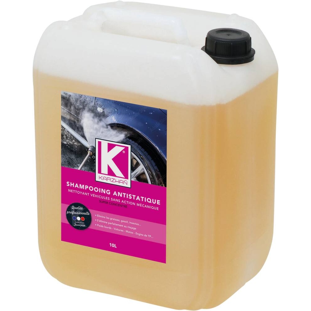 Shampoing antistatique super concentré pour carrosserie spécial HP - bidon de 10L KARZHAN - 14321