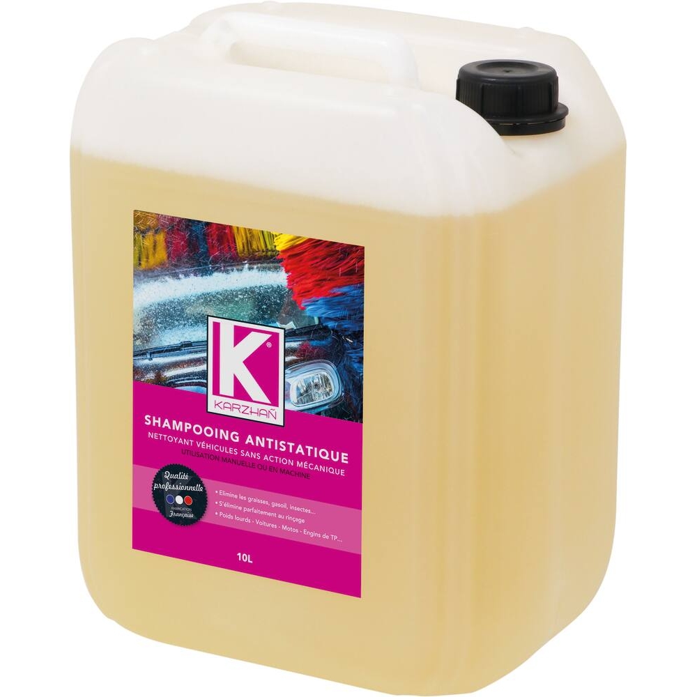 Shampoing antistatique concentré pour carrosserie - bidon de 10L KARZHAN - 14325
