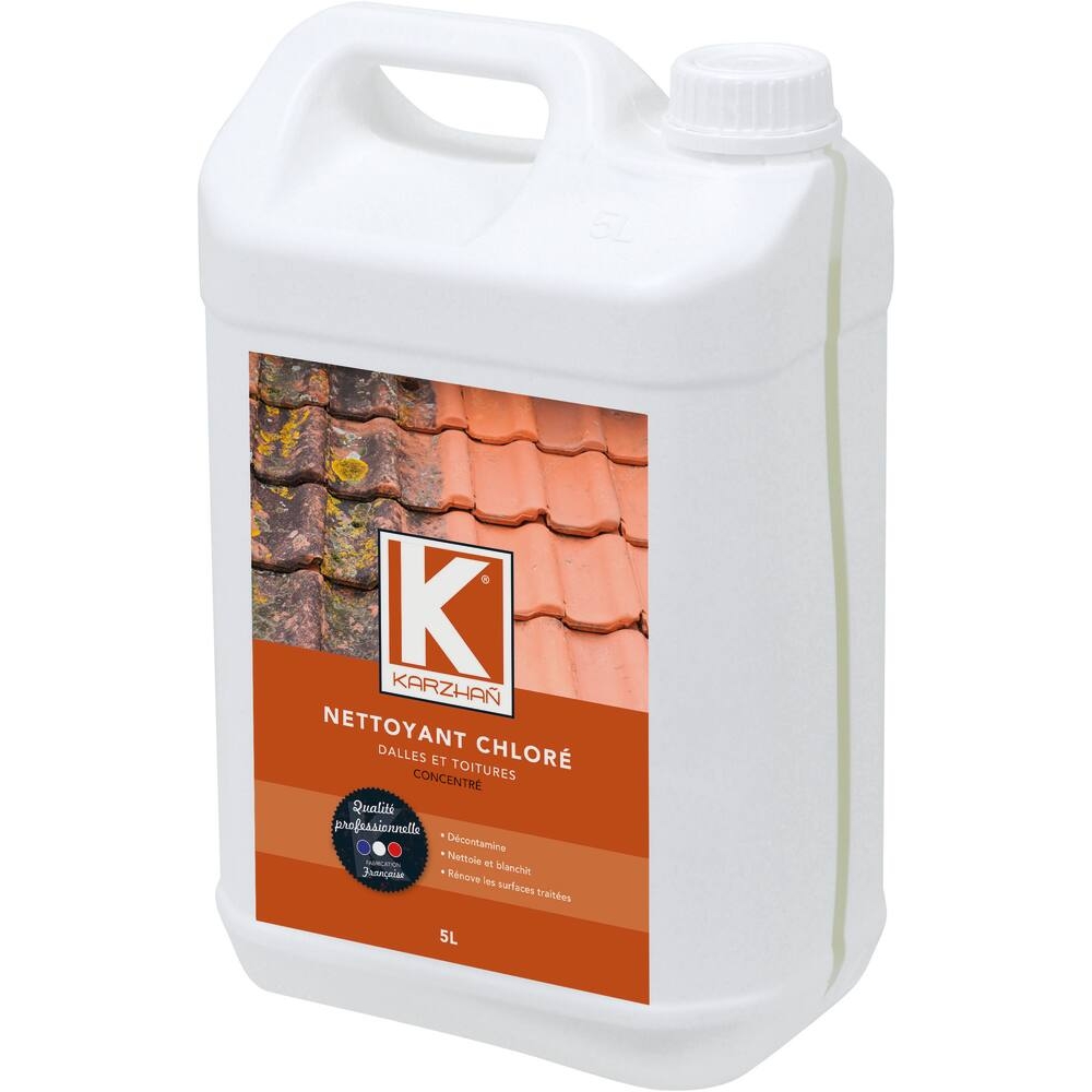 Nettoyant/rénovateur concentré dalle et toiture - bidon de 5L KARZHAN - 14326