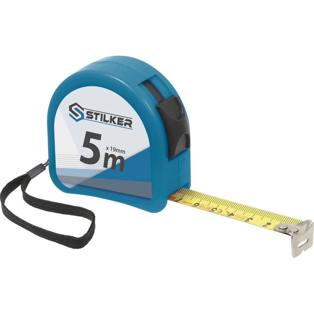 Mètre mesure à ruban 5m 19mm boîtier ABS STILKER - 14365