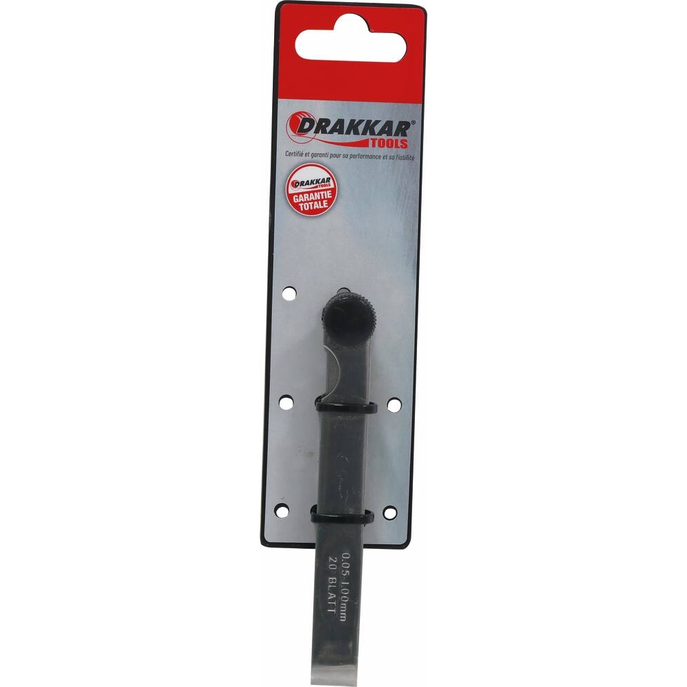 Jauge de mécanicien de 0,05 à 1mm 13x100mm - carte DRAKKAR TOOLS - 14457