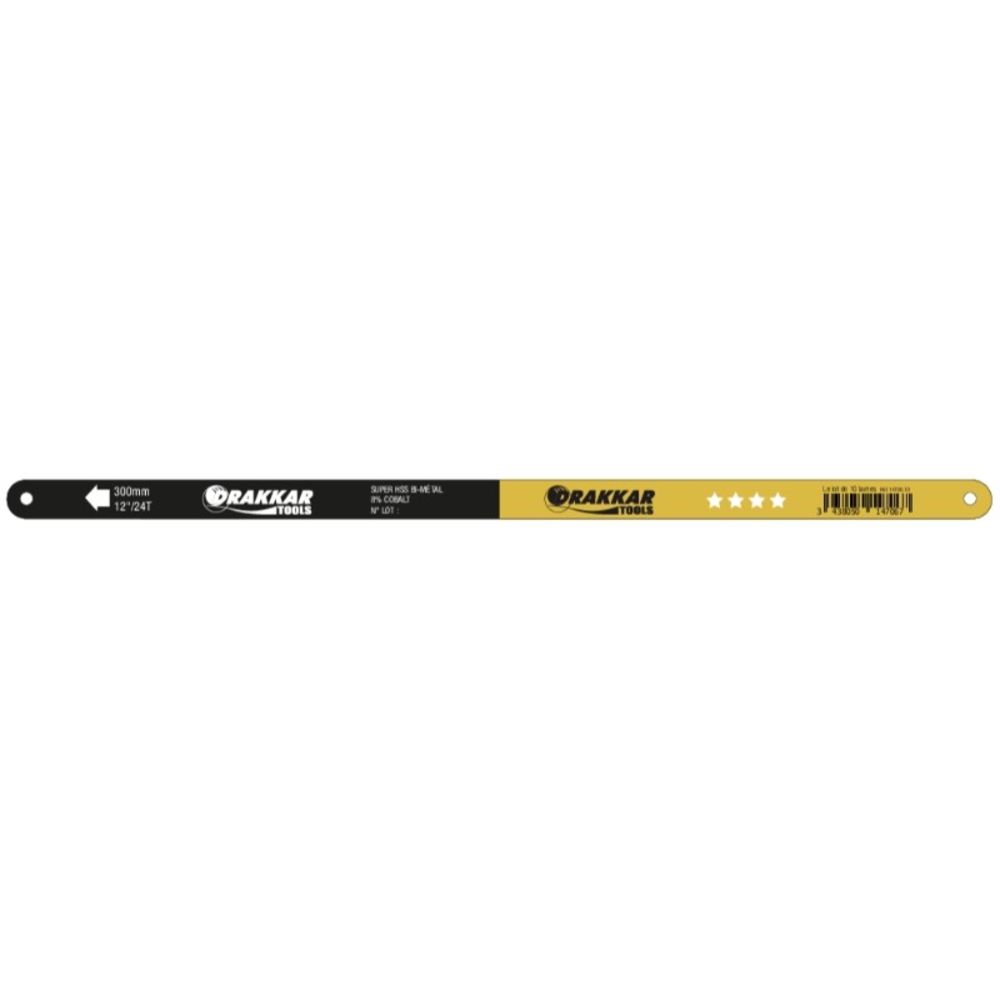 10 LAMES DE SCIE 10 DENTS /CM - SPECIAL INOX - ACIER DUR - 1470610