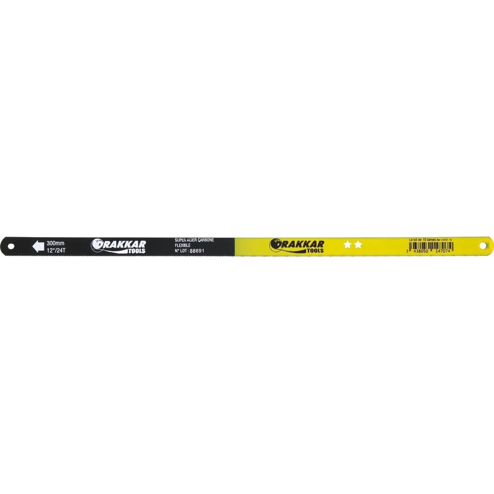Lame de scie 10 dents/cm pour cuivre et aluminium - Lot de 10 - DRAKKAR TOOLS - 14709.10