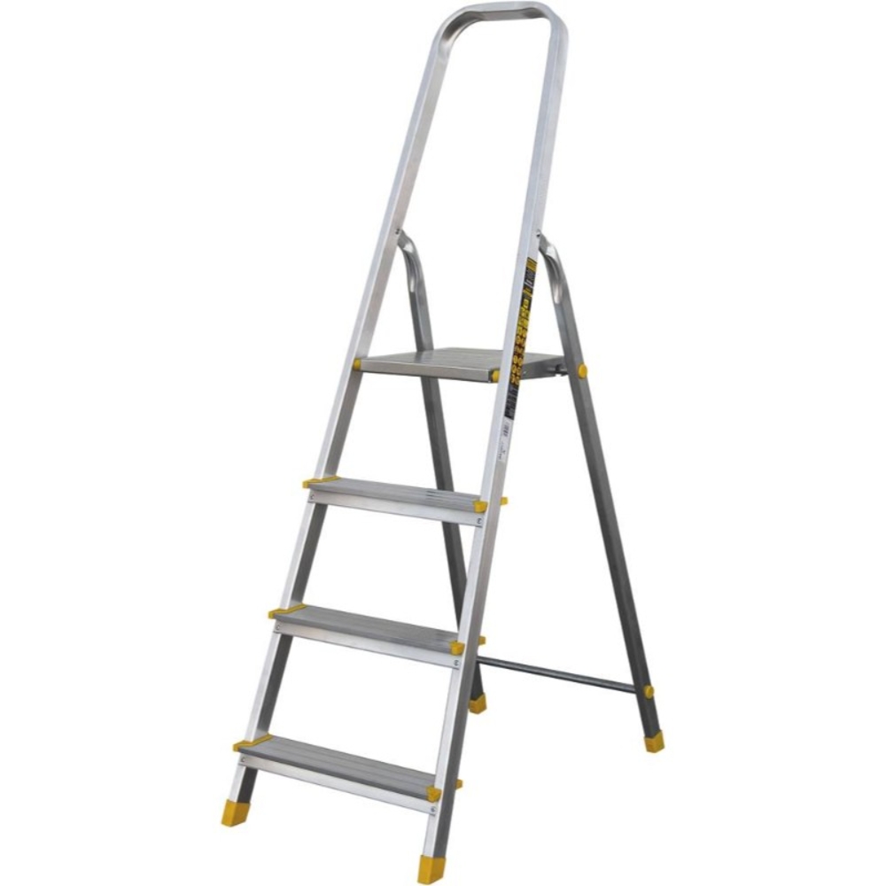 Escabeau alu / acier 4 marches sans porte outils STILKER - 14852