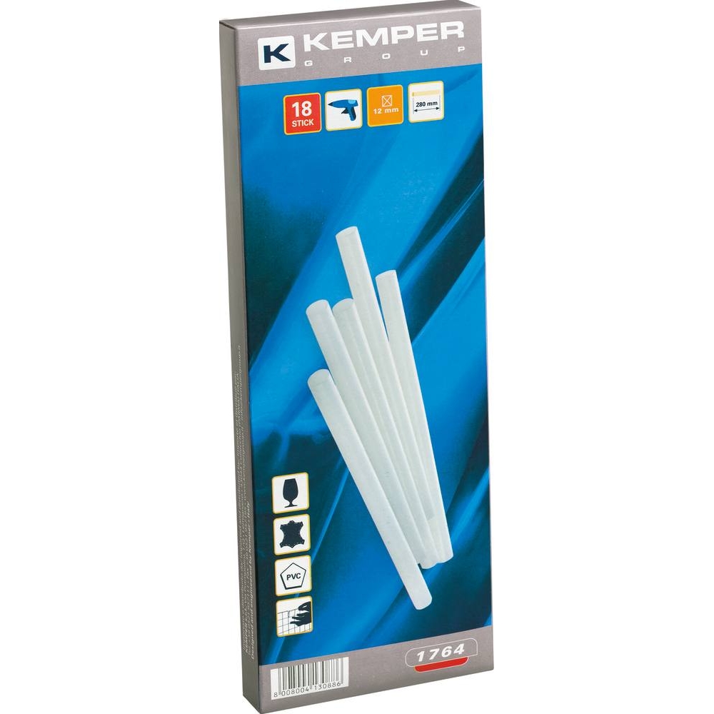 Bâton de colle 12mm 280mm - lot de 18 pcs KEMPER - 15121