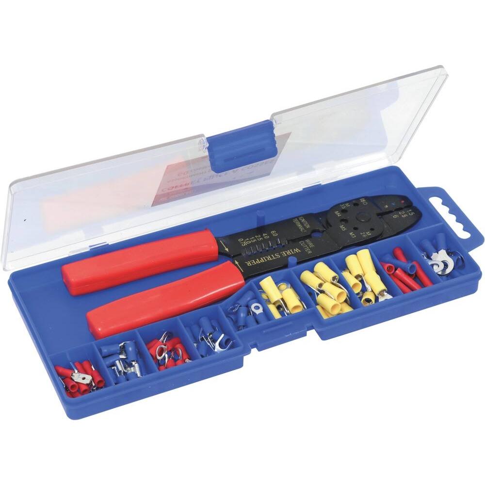 Cosse isolée + pince à cosses - coffret de 91 pcs SODELEC - 15204