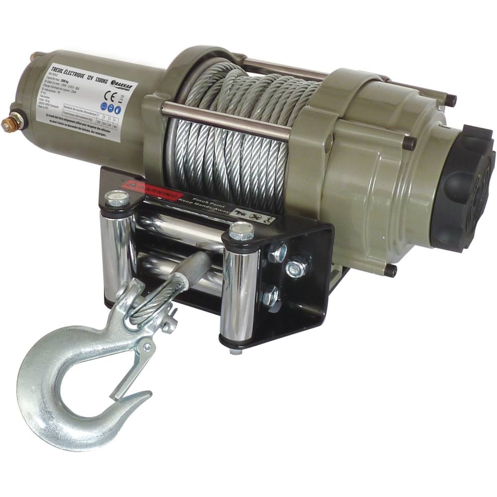 Treuil de traction électrique 12V 1300kg DRAKKAR - 15243