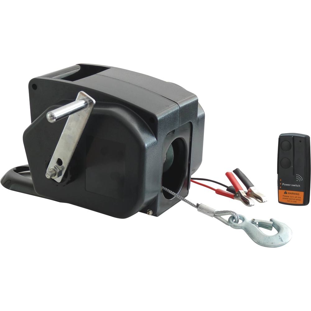 Treuil de traction électrique 12V 500kg avec télécommande sans fil DRAKKAR - 15254