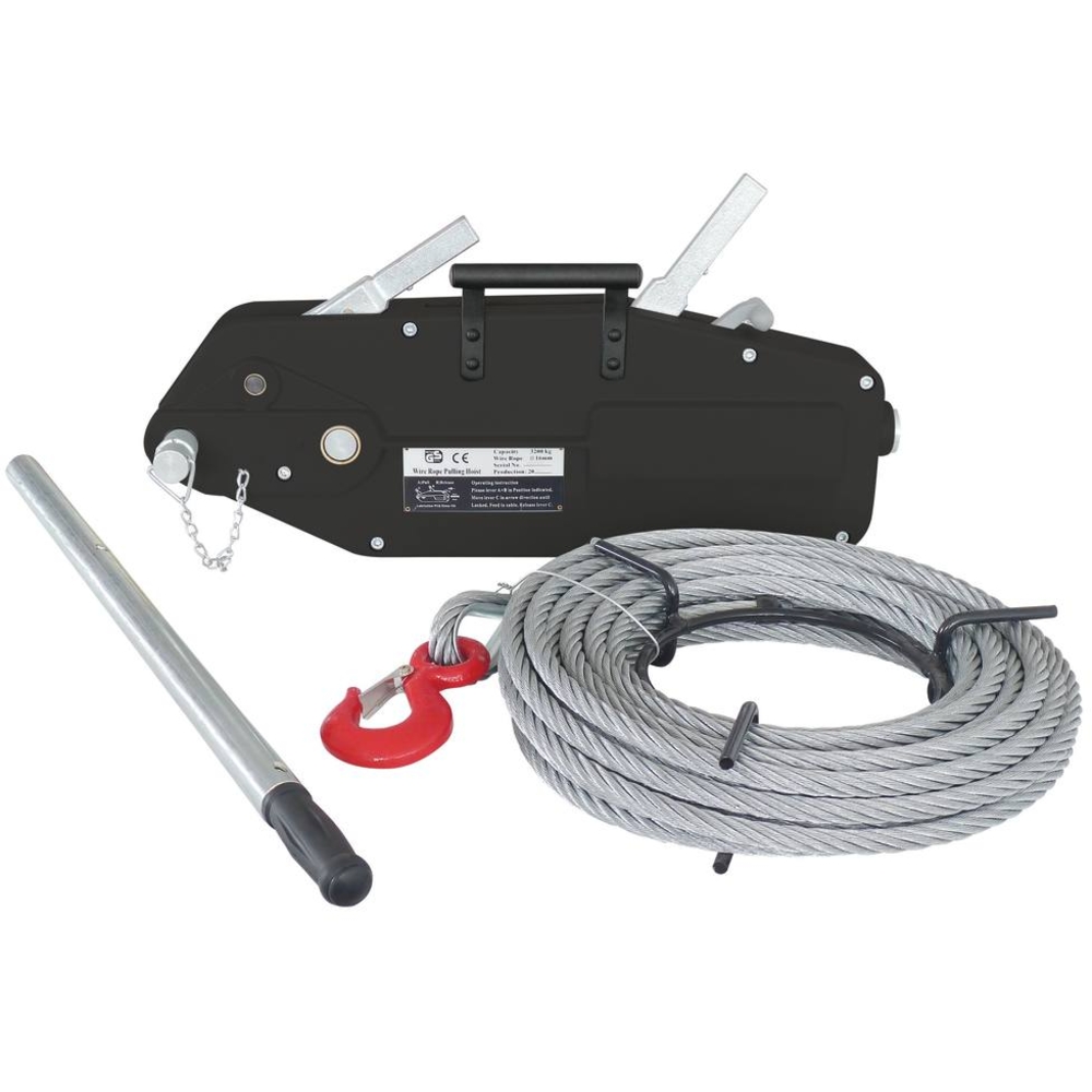 Tire câble manuel de traction 3200Kgs avec câble passant 20m DRAKKAR - 15261