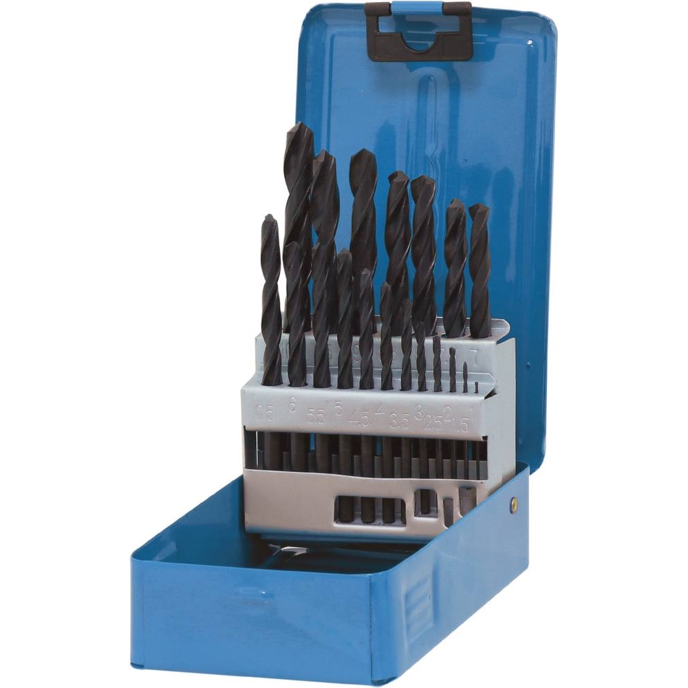 Coffret métal de 19 forets métaux HSS laminés de 1 à 10mm STILKER - 15277