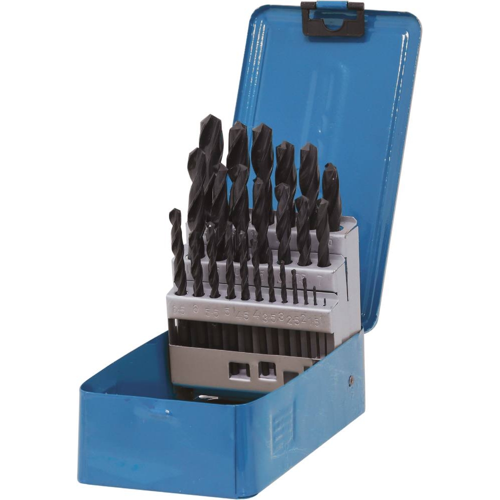 Coffret métal de 25 forets métaux HSS laminés de 1 à 13mm STILKER - 15278