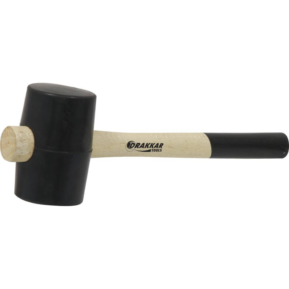 Maillet caoutchouc 75mm avec manche bois DRAKKAR TOOLS - 15281