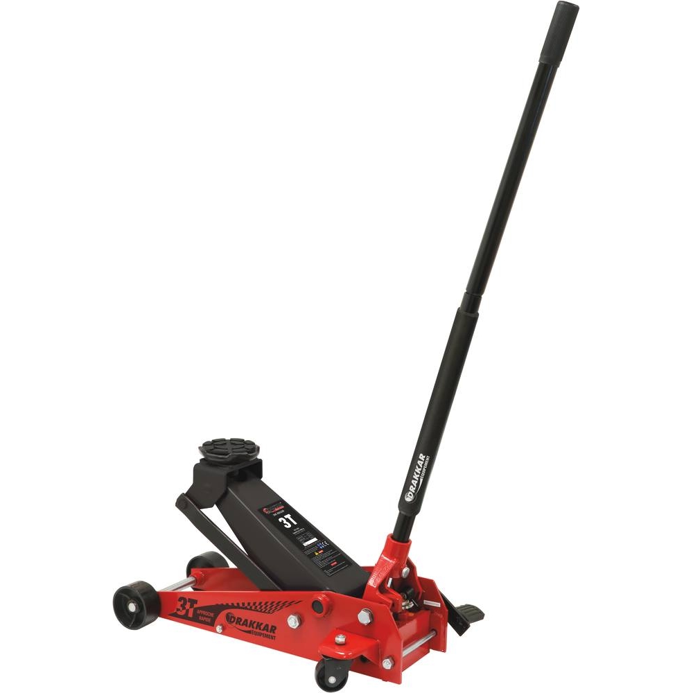 Cric rouleur 3T avec pédale 145/500mm longueur 640mm DRAKKAR - 15453