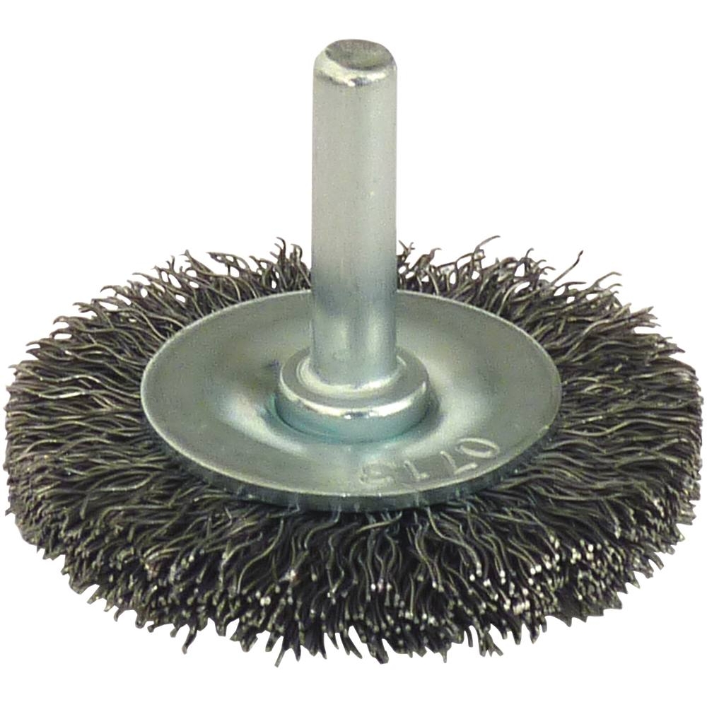Brosse circulaire sur tige 6mm fil acier ondulé 50mm DRAKKAR TOOLS - 15515