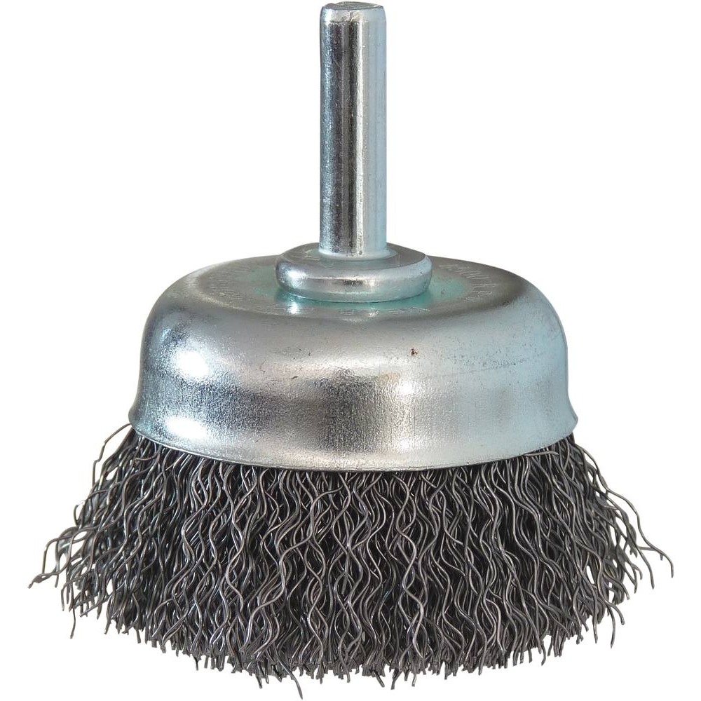 Brosse conique sur tige 6mm fil acier ondulé 50mm DRAKKAR TOOLS - 15589