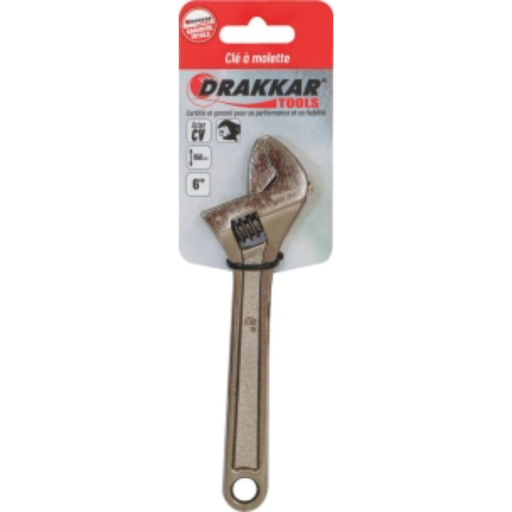CLE A MOLETTE 6 POUCE 150mm S *DT* - DRAKKAR TOOLS - 15652