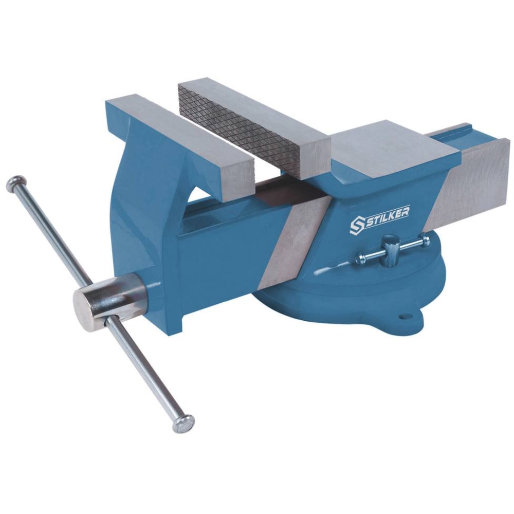 Etau acier 125mm avec enclume base pivotante à 360° STILKER - 15750