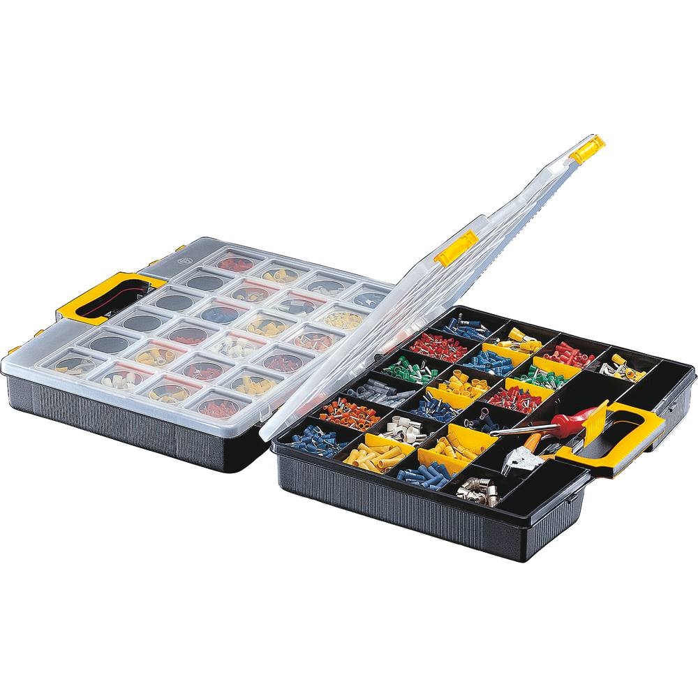 Mallette de rangement double 2x26 cases modulables 375x320x120mm DIMARTINO - 15791