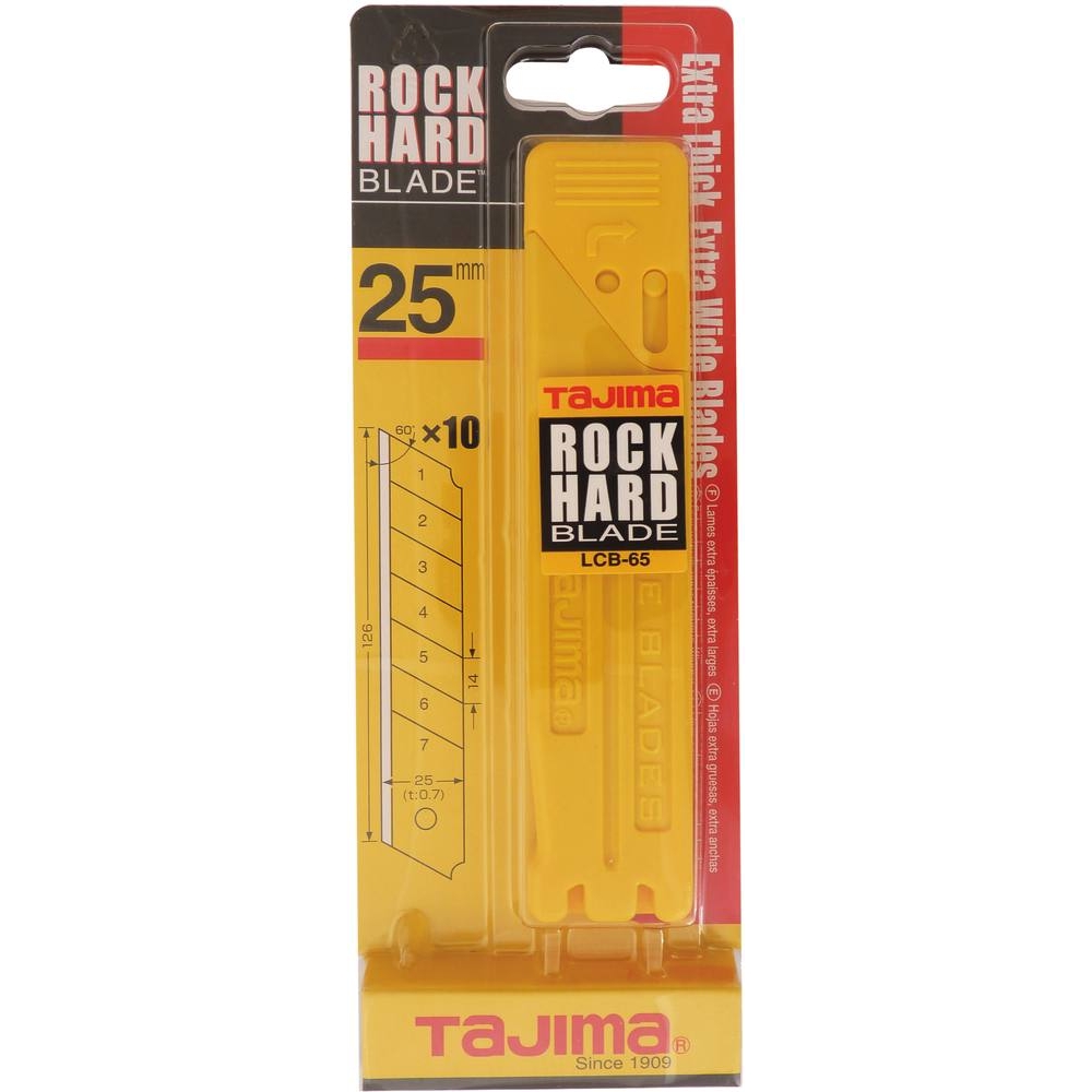 Lame sécable de 25mm - distributeur de 10 pcs TAJIMA - 15834
