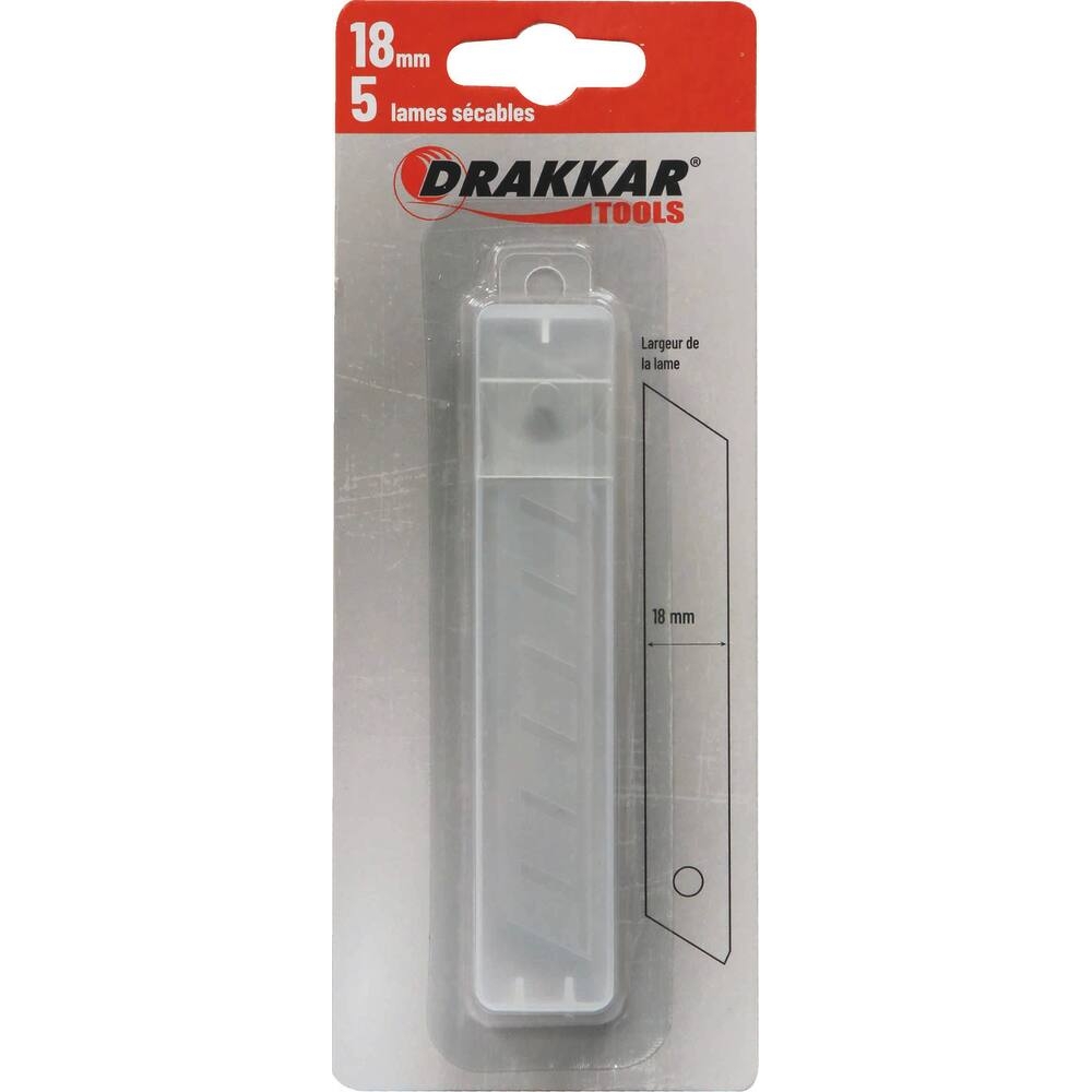 Lame sécable de 18mm - lot de 5 pcs DRAKKAR TOOLS - 15852