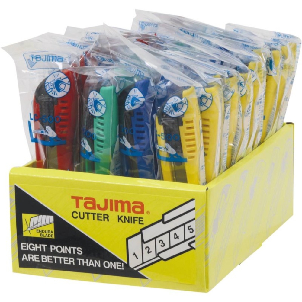 Display 40 cutters 18mm 3 lames jaune TAJIMA - 15888