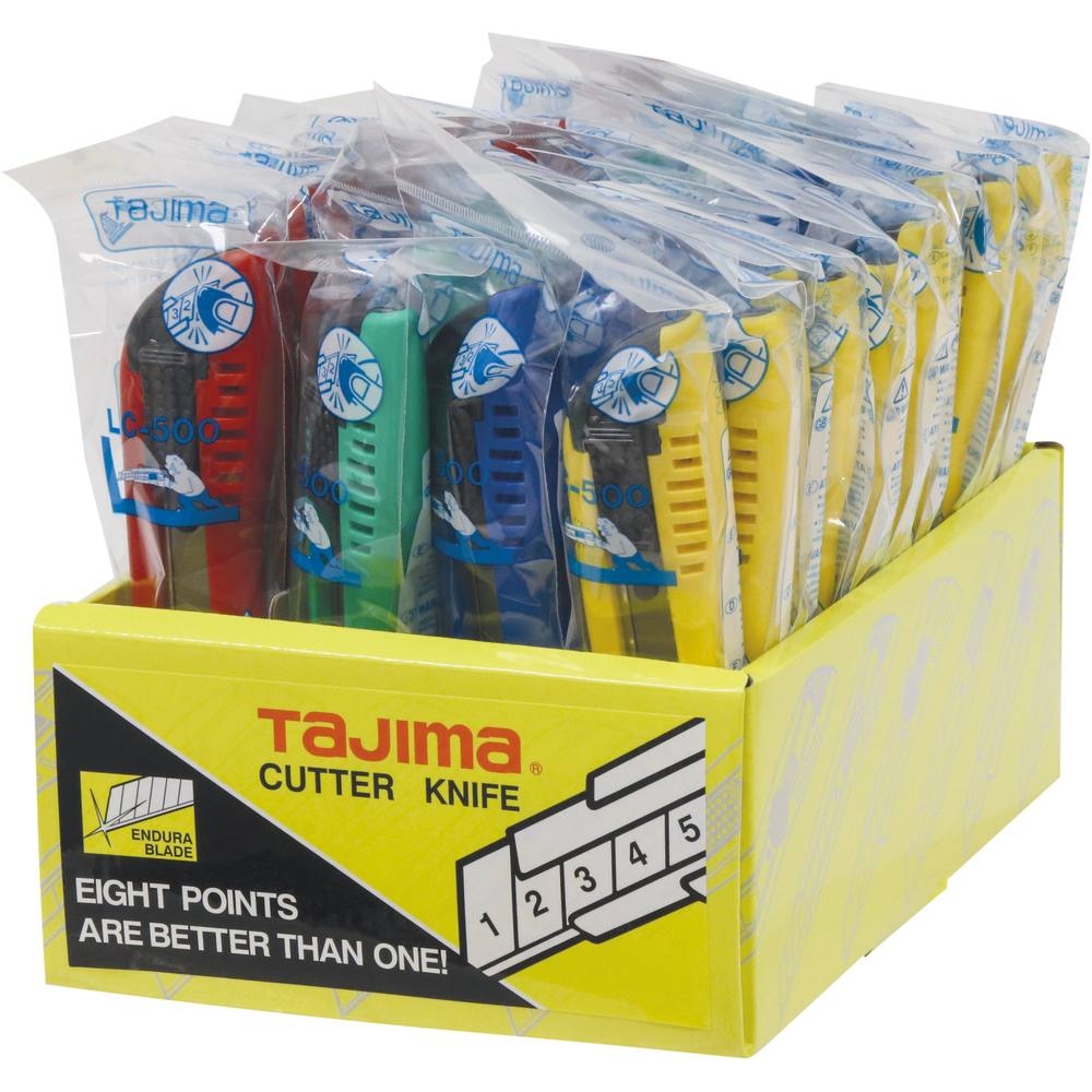 Cutter 18mm auto-bloquant - présentoir de 40 pcs TAJIMA - 15888