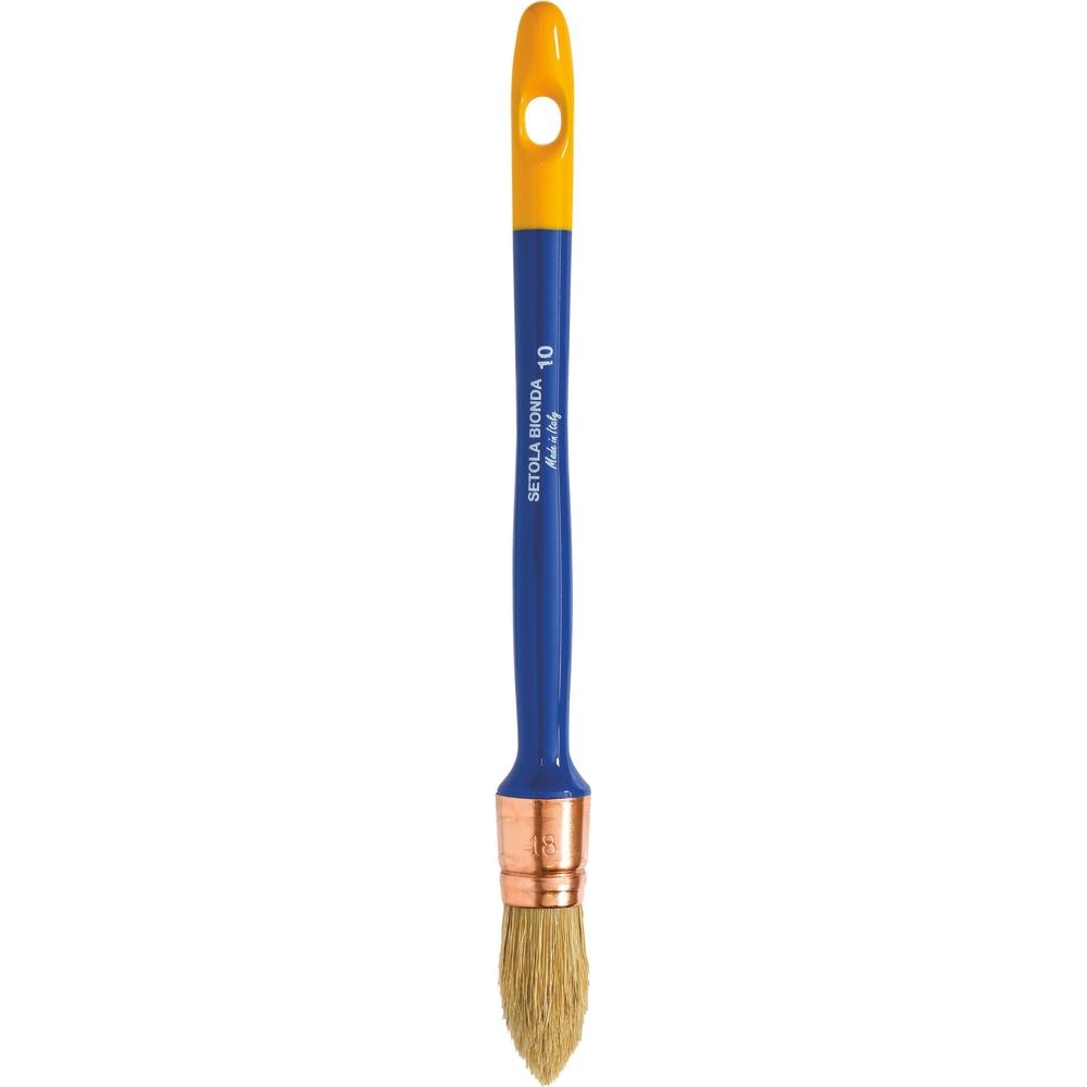 Pinceau rond à rechampir acrylique 18mm N°0 - lot de 12 pcs DRAKKAR TOOLS - 15910