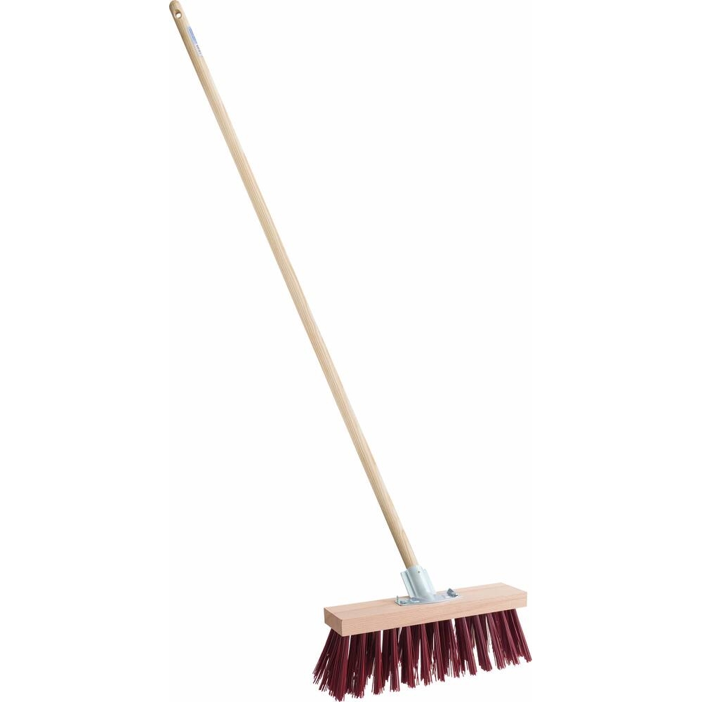 Balai de cantonnier poils PVC 320x75mm avec manche bois - 15930