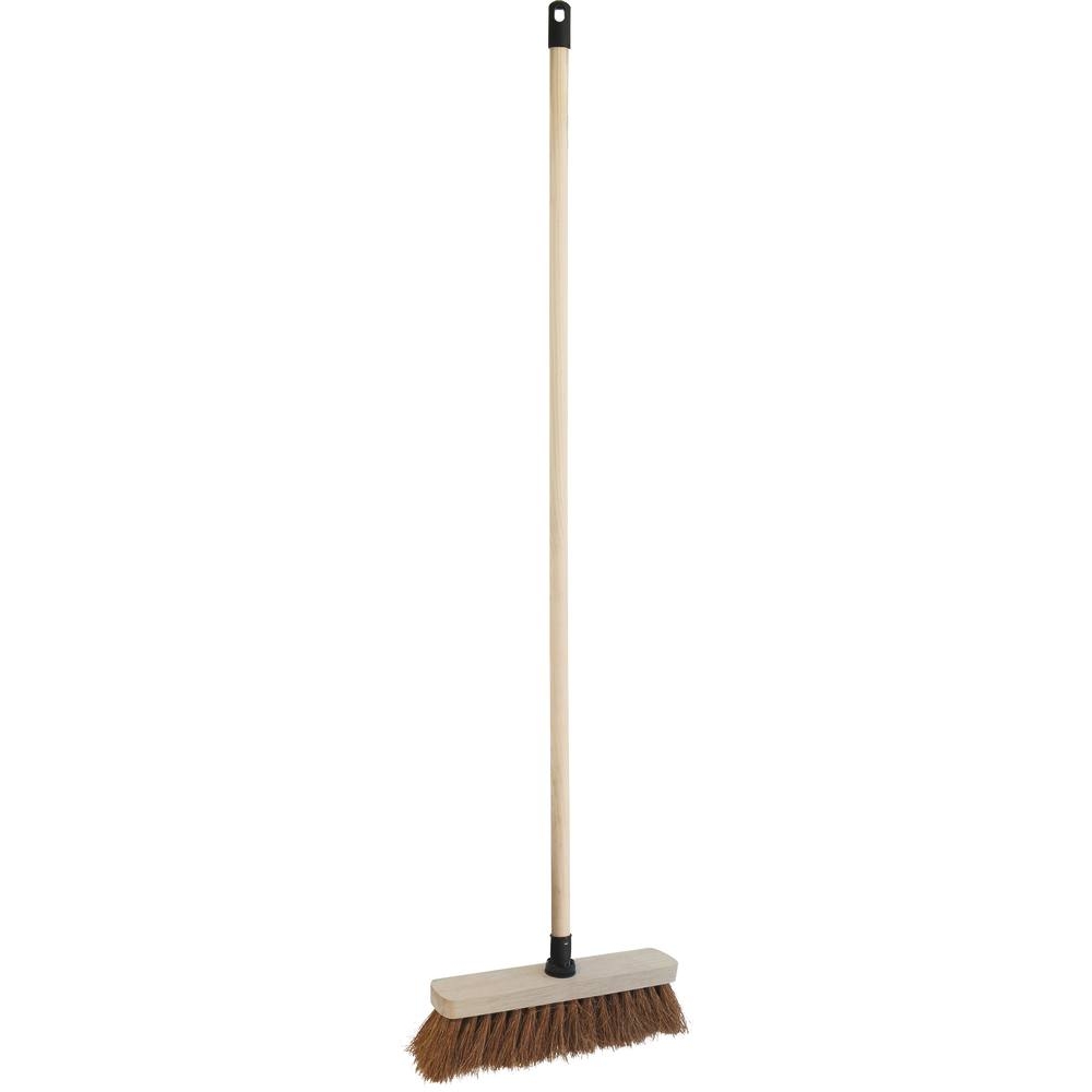 Balai coco 290x55mm avec manche bois - 15933