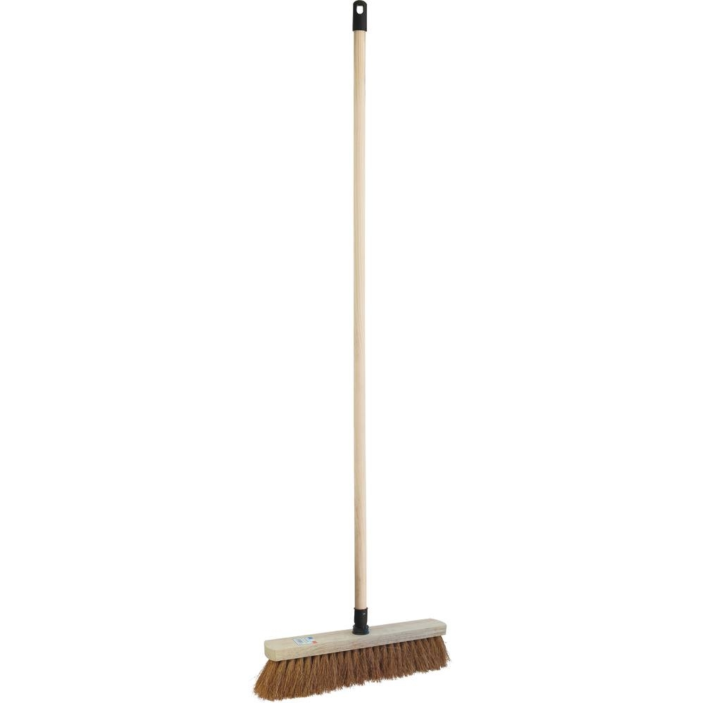 Balai coco 380x55mm avec manche bois - 15934