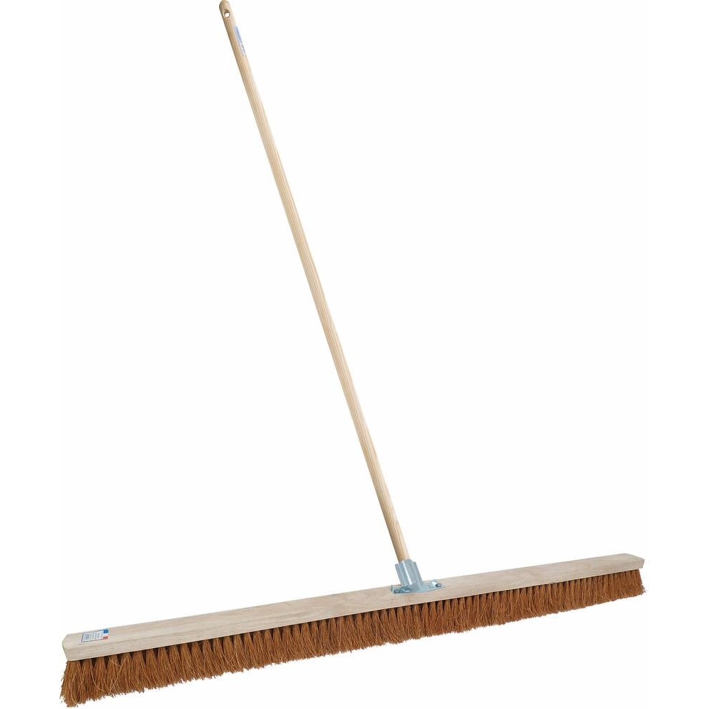 Balai coco d'atelier 1200x60mm avec manche bois - 15938
