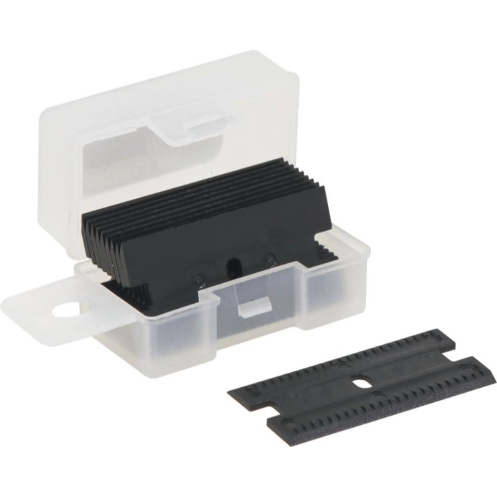 Lame plastique rectangle 19x40mm pour grattoir - boîte de 10 pcs - 15941
