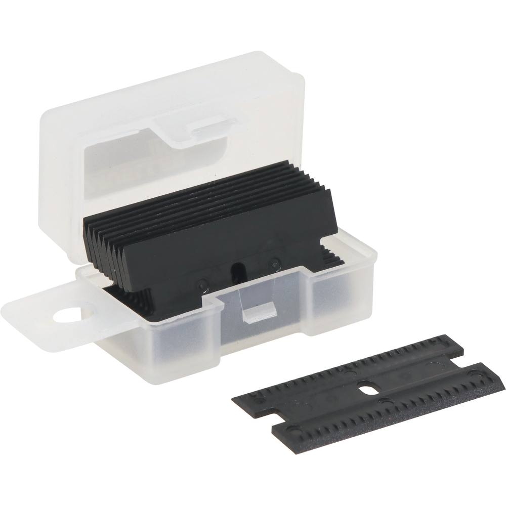 Lame plastique rectangle 19x40mm pour grattoir - boîte de 10 pcs - 15941