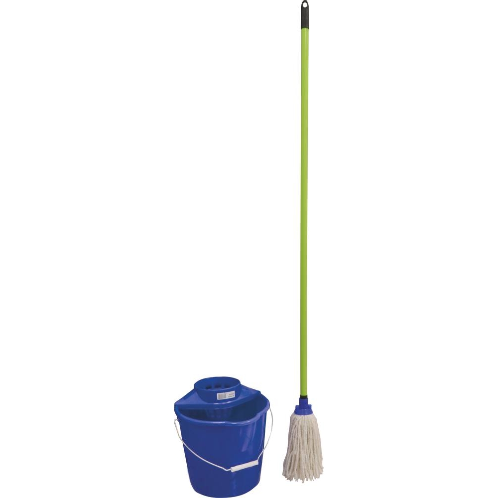 Balai à frange ronde espagnole + seau 12L - 15945
