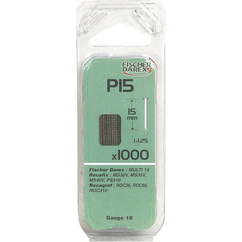 Pointe sans tête 15mm - de 1000 pcs FISHER DAREX - 15963