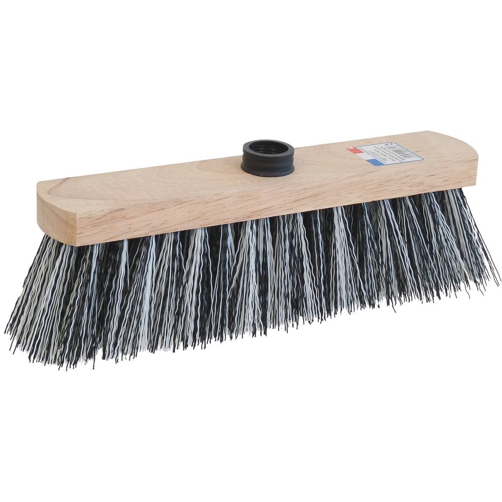 Balai droit nylon monture bois 290x55mm douille à visser 24mm - 15964