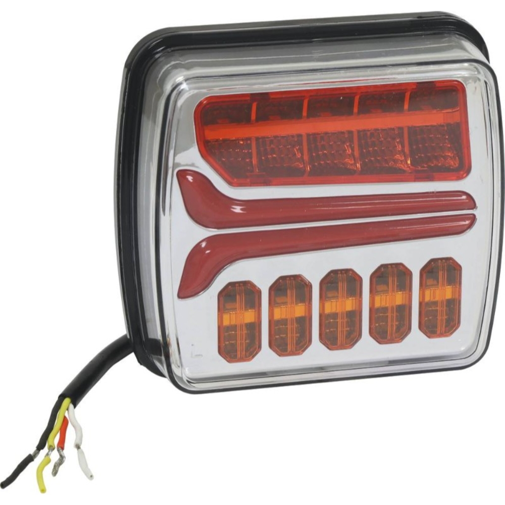 Feu arrière carré led 12/24v 4 fonctions SODIFLASH - 16036