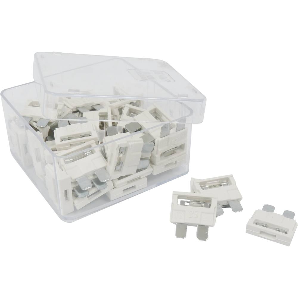 Fusible enfichable 25A blanc - lot de 50 pcs SODELEC - 16046