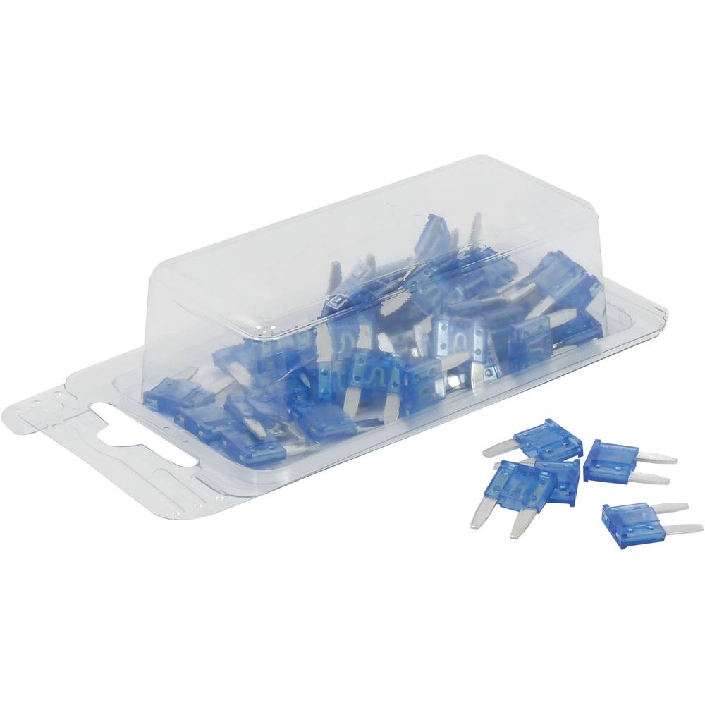 Fusible mini enfichable 15A bleu - lot de 50 pcs SODELEC - 16074