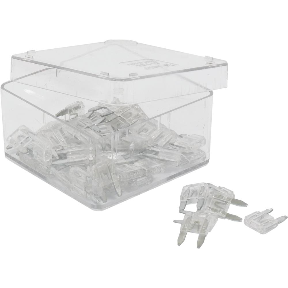Fusible mini enfichable 25A blanc - lot de 50 pcs SODELEC - 16076