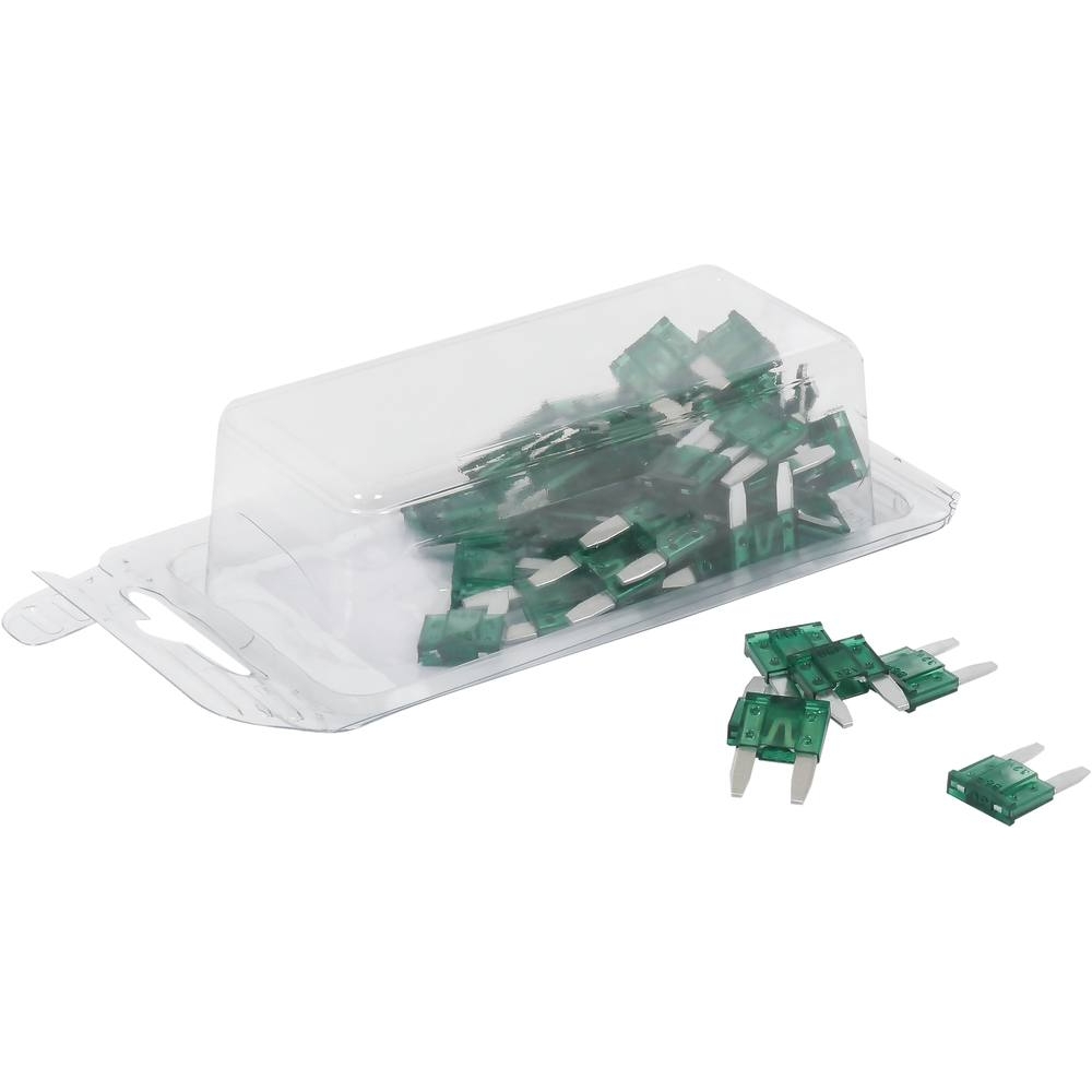 Fusible mini enfichable 30A vert - lot de 50 pcs SODELEC - 16077