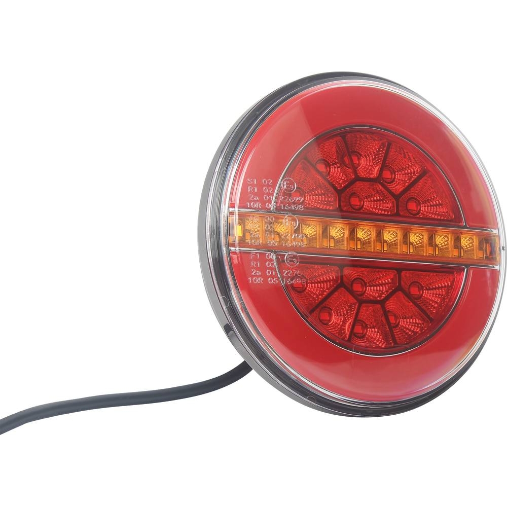 Feu arrière rond droit LED 12/24V 3 fonctions dynamique 136mm SODIFLASH - 16094
