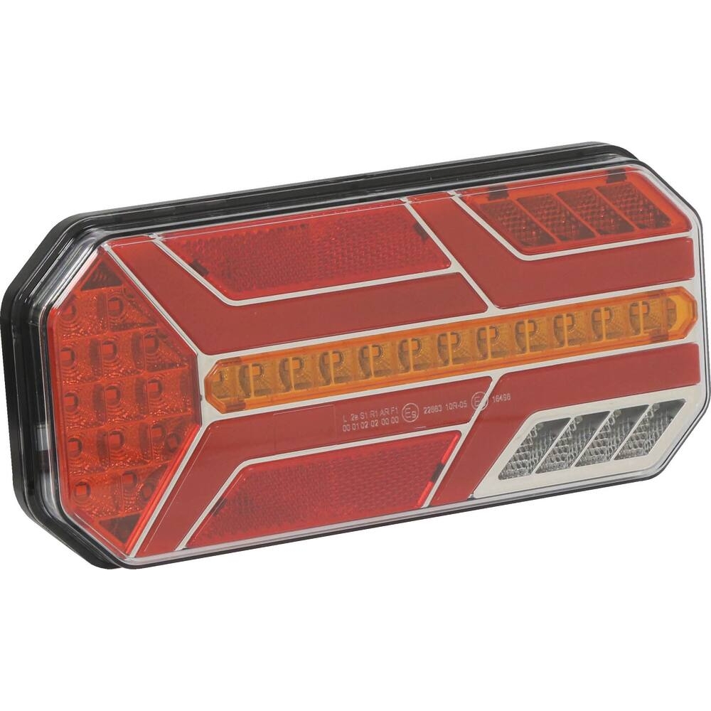 Feu arrière rectangle gauche LED 12/24V 7 fonctions 235x110mm SODIFLASH - 16095