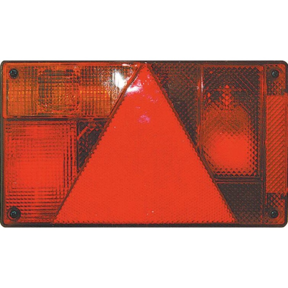 Feu arrière rectangle gauche 12V 6 fonctions avec connecteur 5 plots 235x135mm- 16103