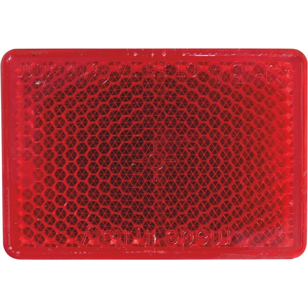 Catadioptre rectangle 56x39mm adhésif rouge AJ.BA - 16153