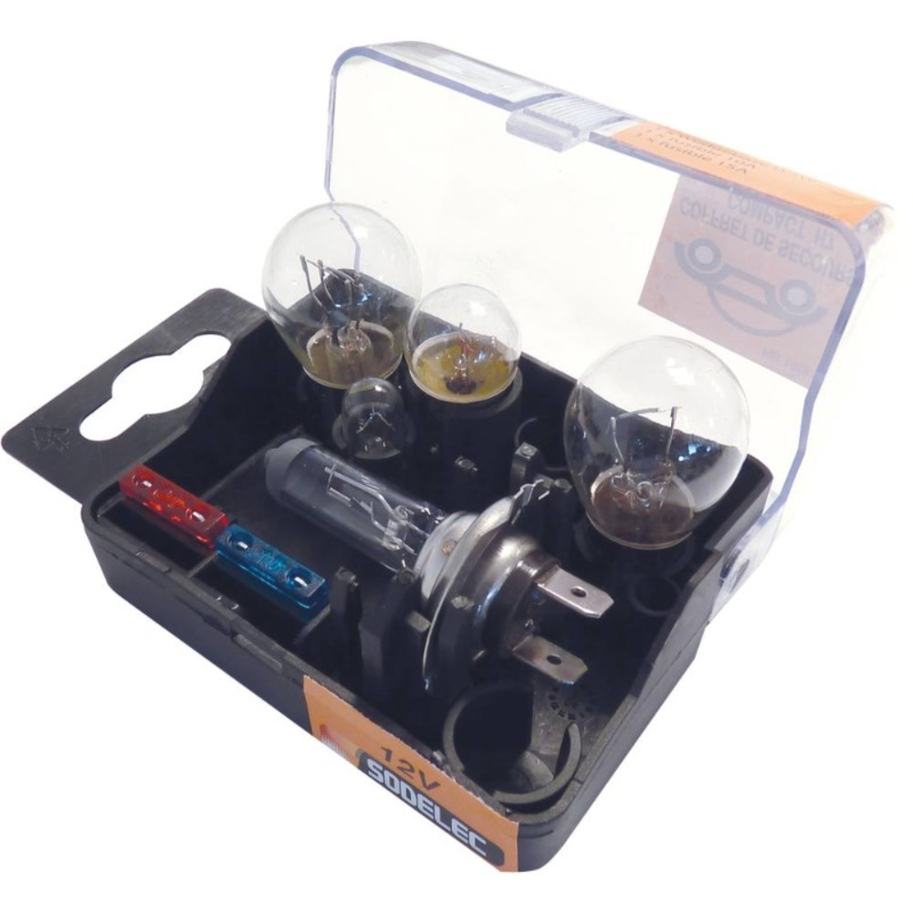 Coffret de secours compact d'ampoules h7 12v SODELEC - 16287