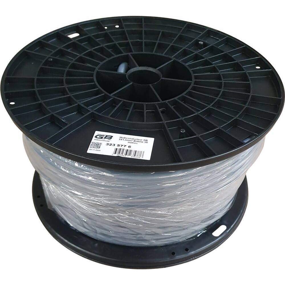 Câble multi-conducteur H05VVF 5x1,50mm² gris - Bobine de 50m - 16289