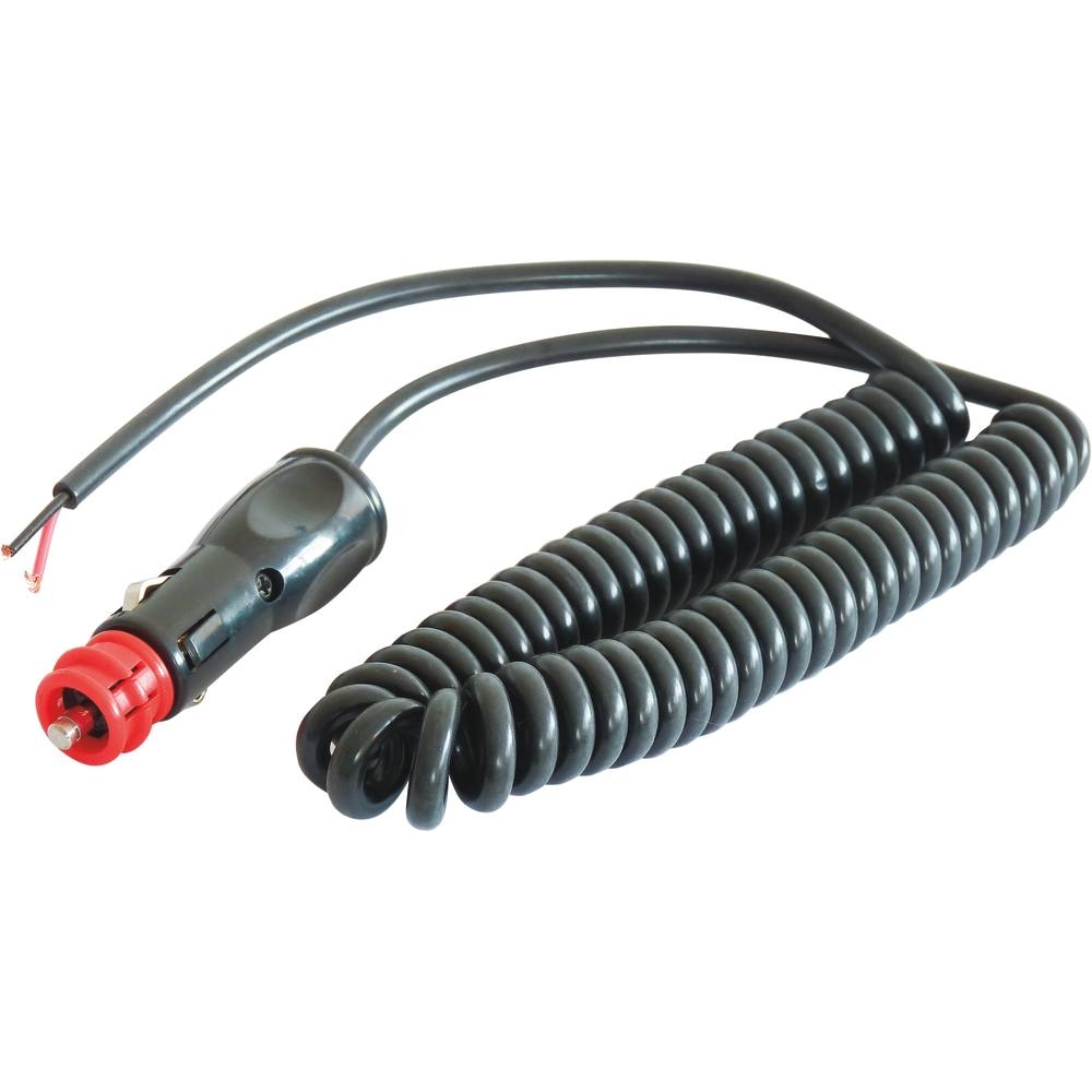 Cordon spirale avec prise allume-cigare pour gyrophare 7,5m AJ.BA - 16339