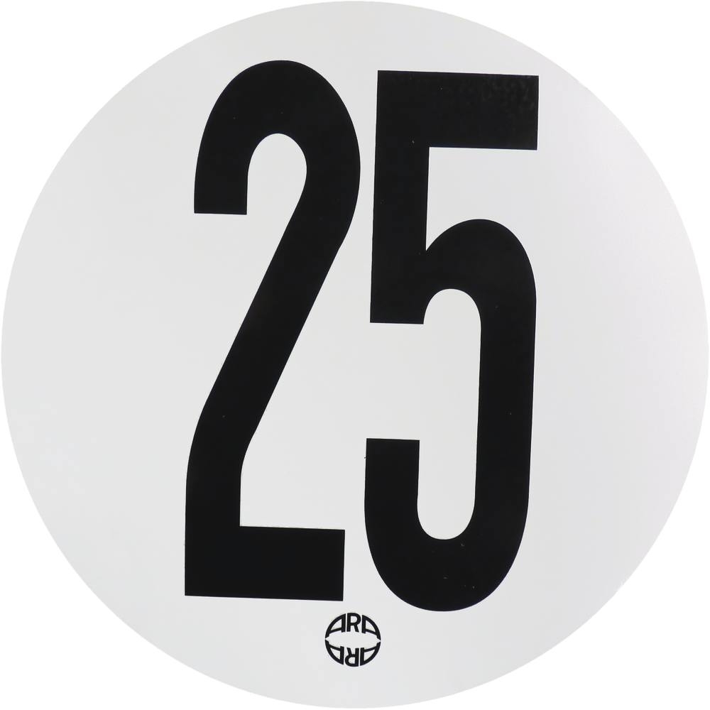 Disque adhésif de limitation de vitesse 25 km/h 192mm - 16429